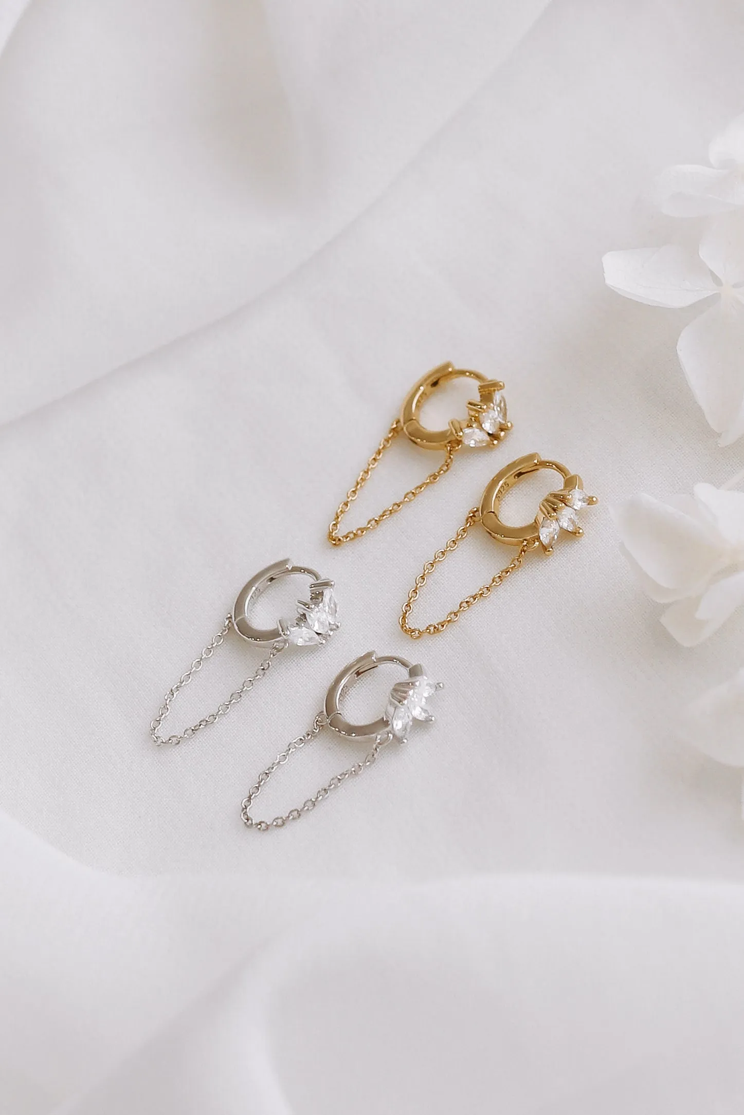 Jade - Sterling Silver Hoop Earrings