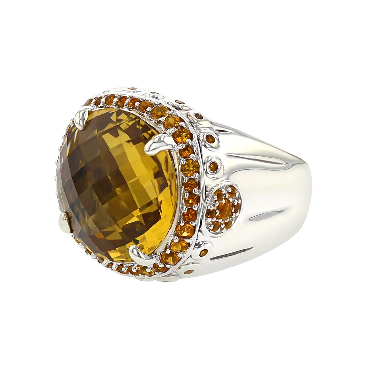 John Hardy Citrine Batu Bamboo Cocktail Ring