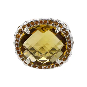 John Hardy Citrine Batu Bamboo Cocktail Ring