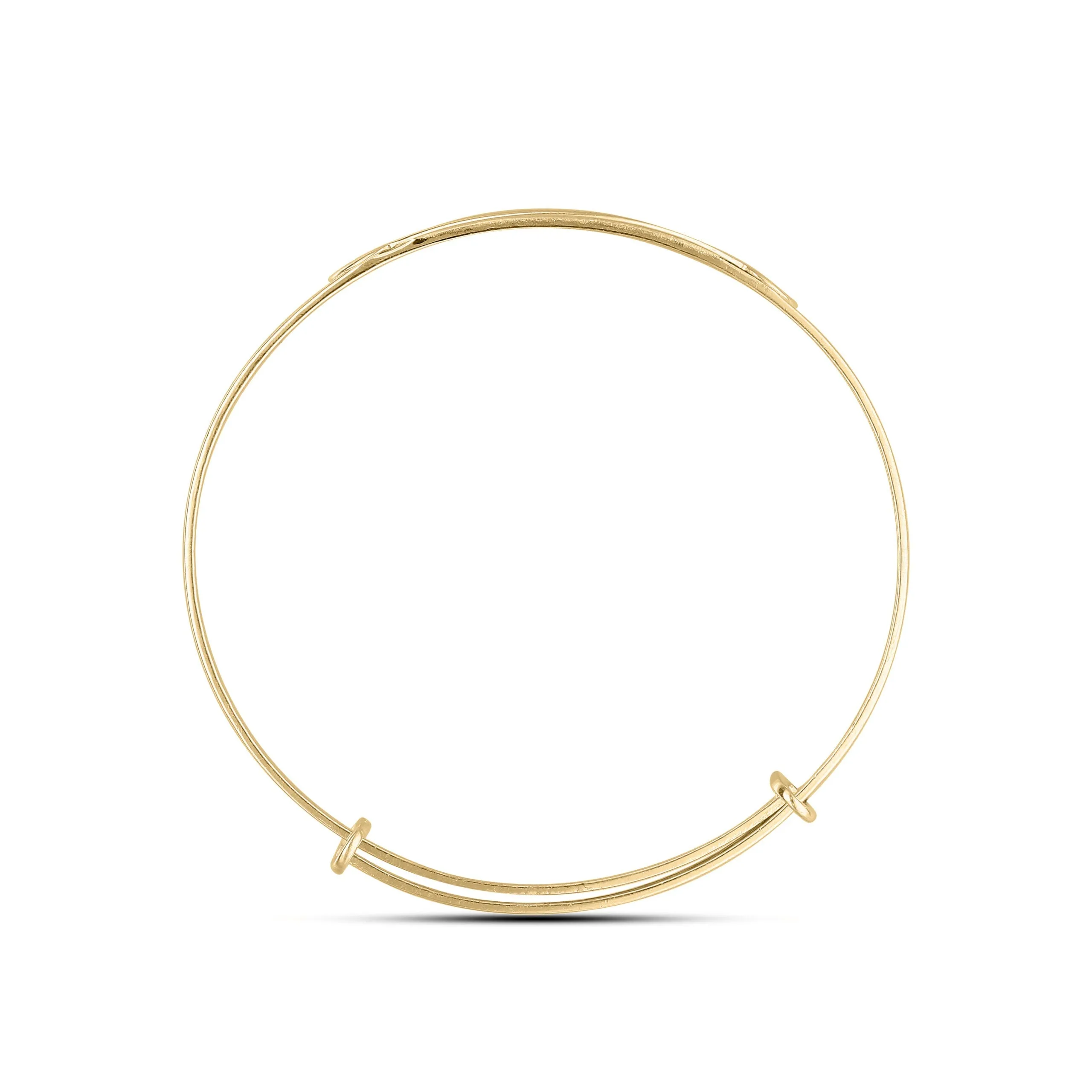 Kids' Blue CZ Boy's Bangle in 18ct Gold plated (0-3 years)