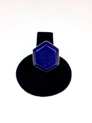 Lapis Hexogan Ring