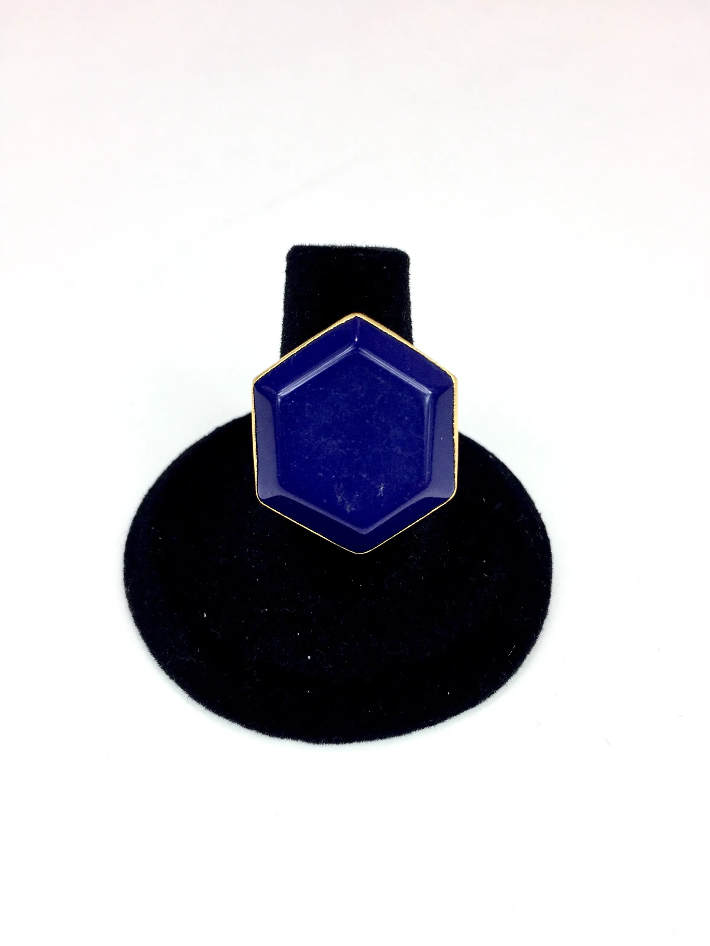Lapis Hexogan Ring