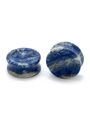 Lapis Lazuli Concave Stone Plugs
