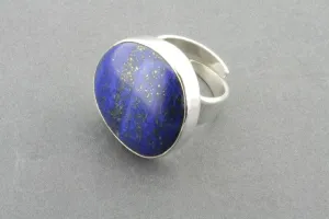 large lapis adjustable ring