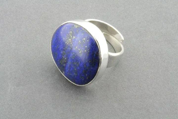large lapis adjustable ring