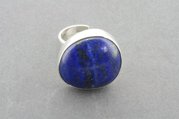 large lapis adjustable ring