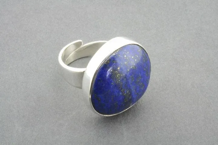 large lapis adjustable ring