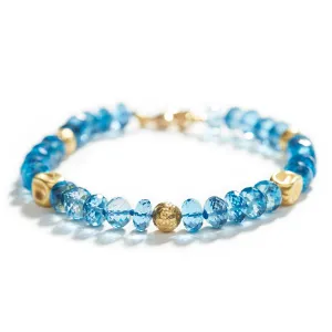 London Blue Topaz & Gold Bracelet