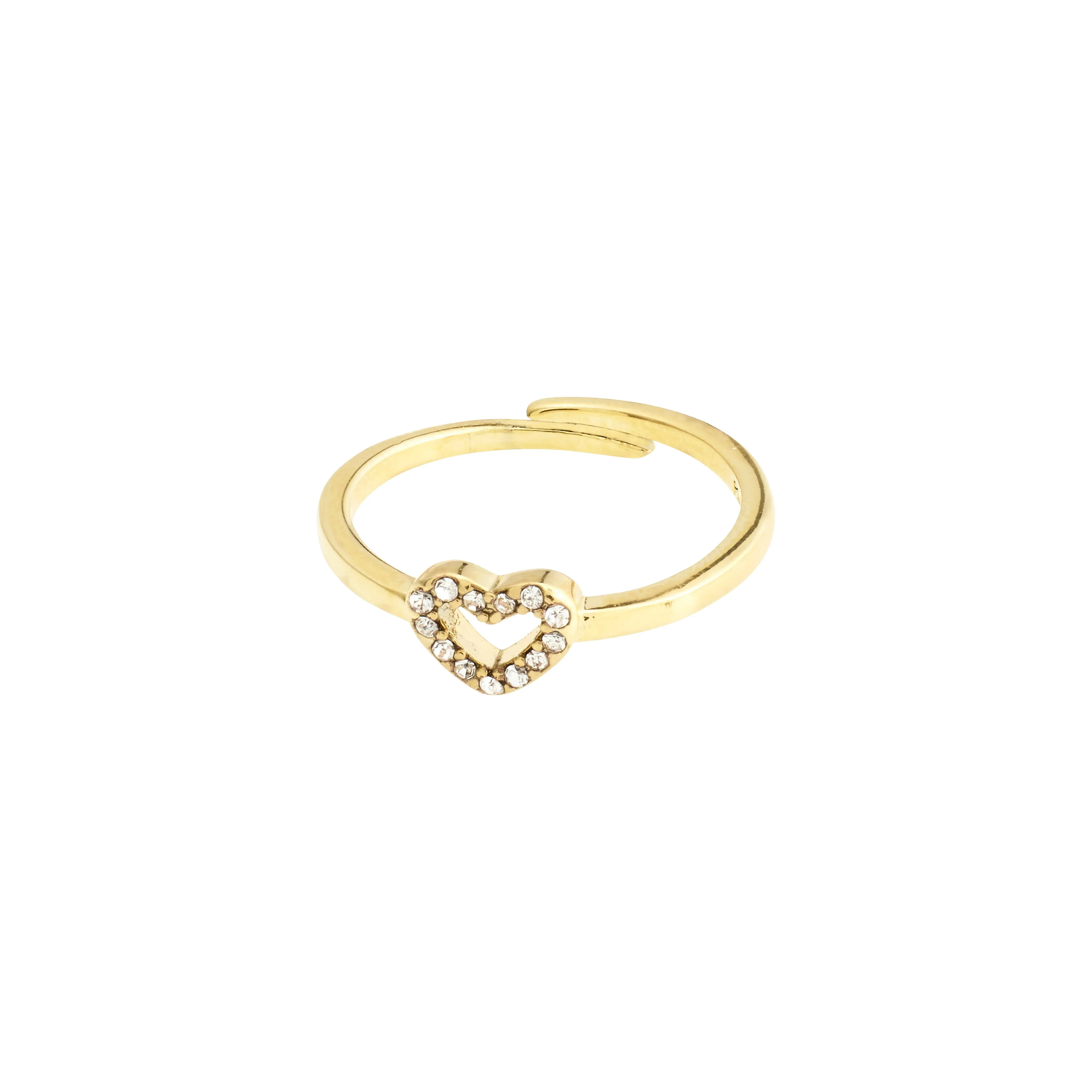 Lulu Recycled Crystal Heart Stack Ring