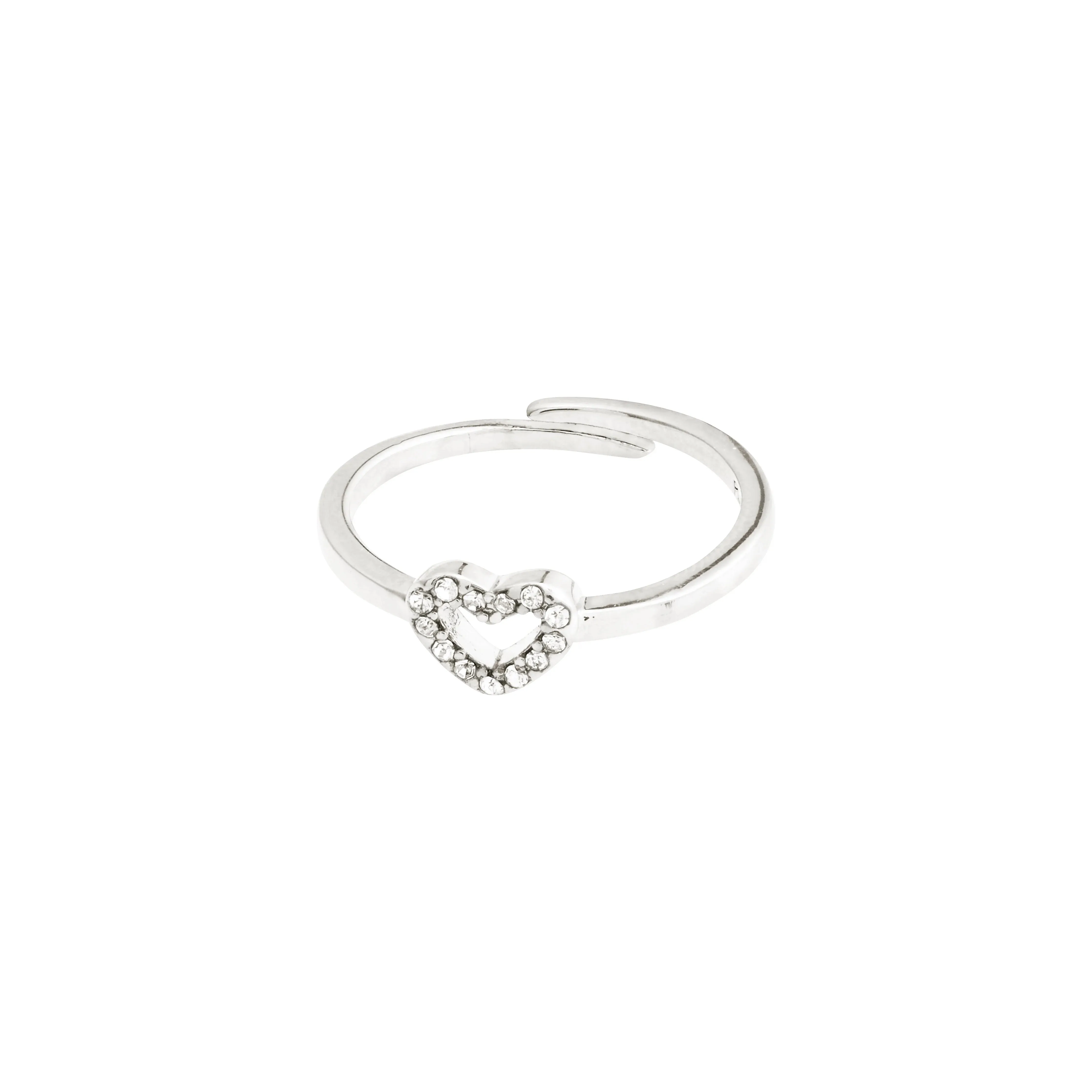 Lulu Recycled Crystal Heart Stack Ring
