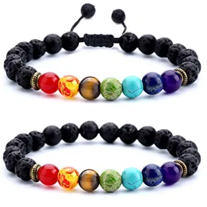 Men Women 8mm Lava Rock