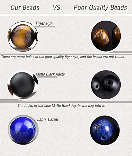Men Women 8mm Lava Rock