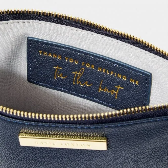 Navy Bridal Semi Precious Stone Pouch KLB2182