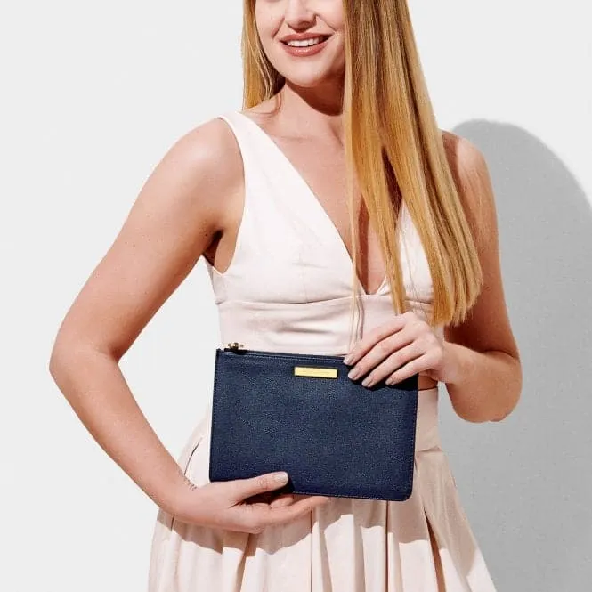 Navy Bridal Semi Precious Stone Pouch KLB2182