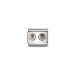 Nomination Composable Classic Link With Light Blue Topaz