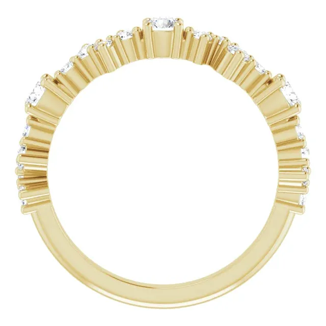 Offset Round Anniversary Band