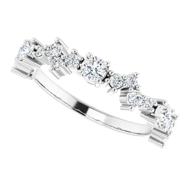 Offset Round Anniversary Band