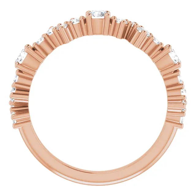 Offset Round Anniversary Band