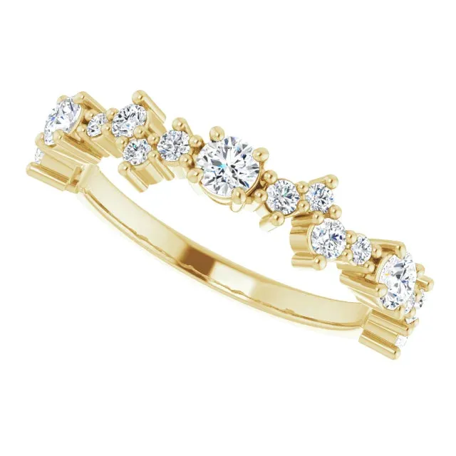 Offset Round Anniversary Band