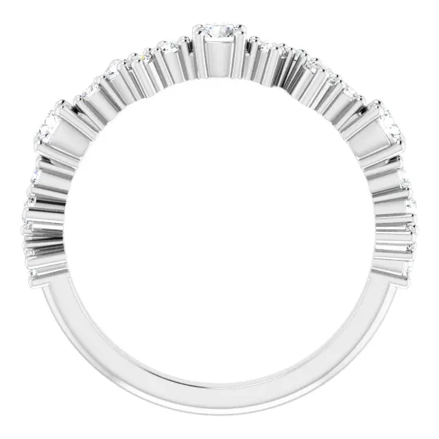 Offset Round Anniversary Band