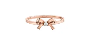 Pearl Rose Gold RibbonRing Stack Pearl Rose Gold RibbonRing Stack