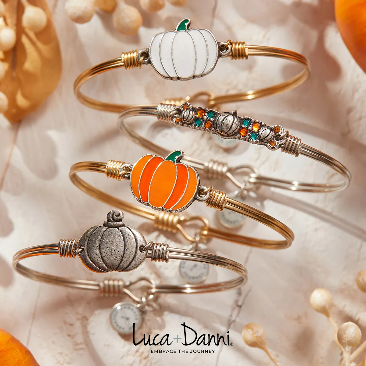 Pumpkin Medley Bangle Bracelet