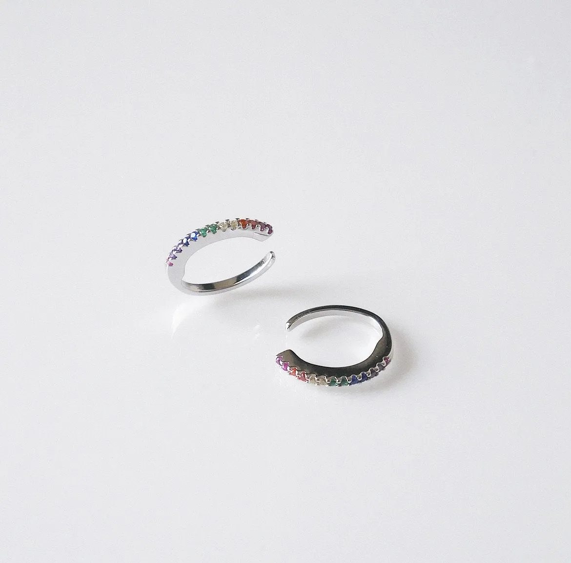 Rainbow Choker Necklace Diamond CZ .925 sterling silver Tennis Necklaces Jewelry Sets