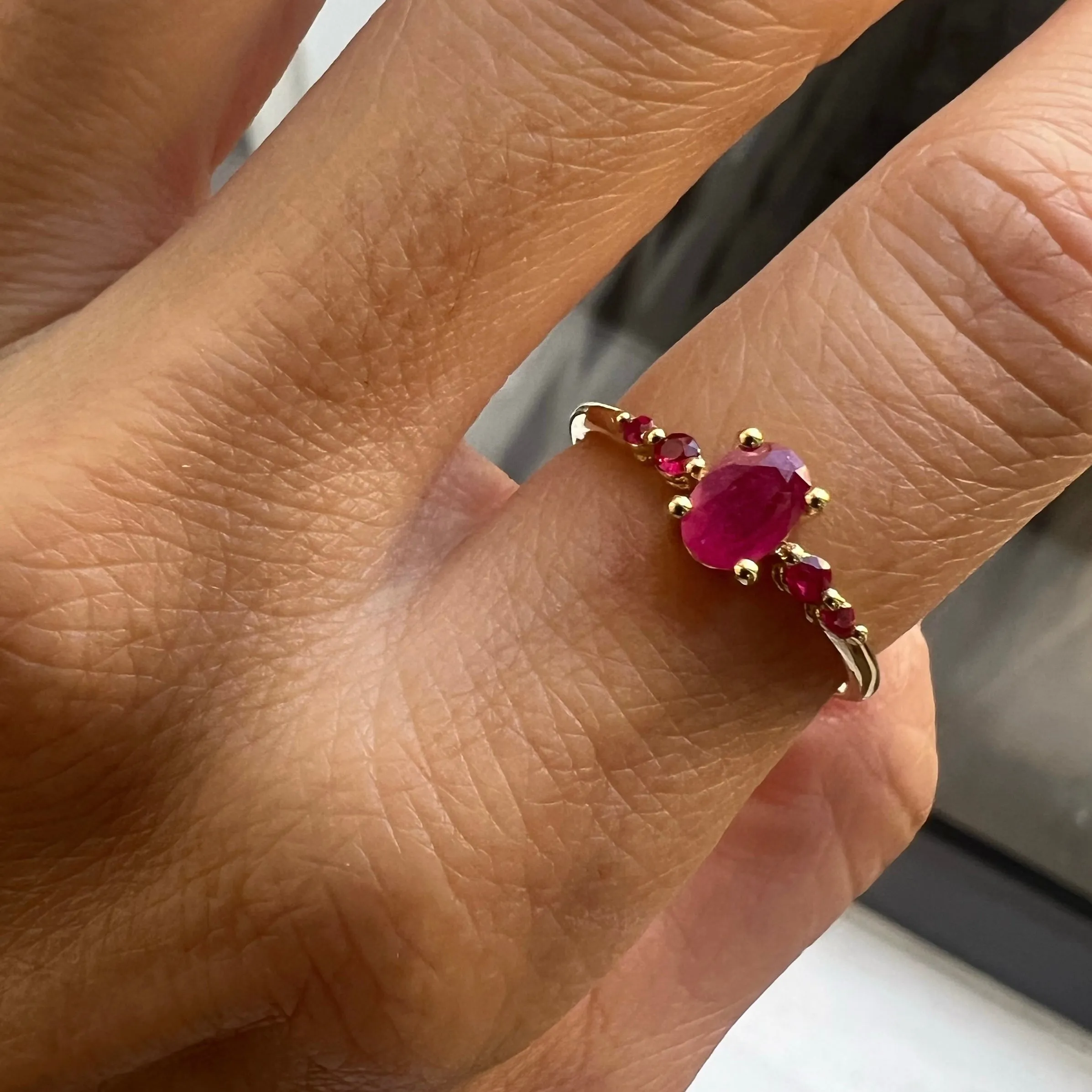 Ruby Pebble Ring (ready to ship option)*