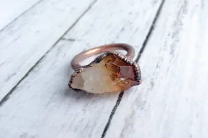 SALE Raw citrine ring | Citrine crystal ring