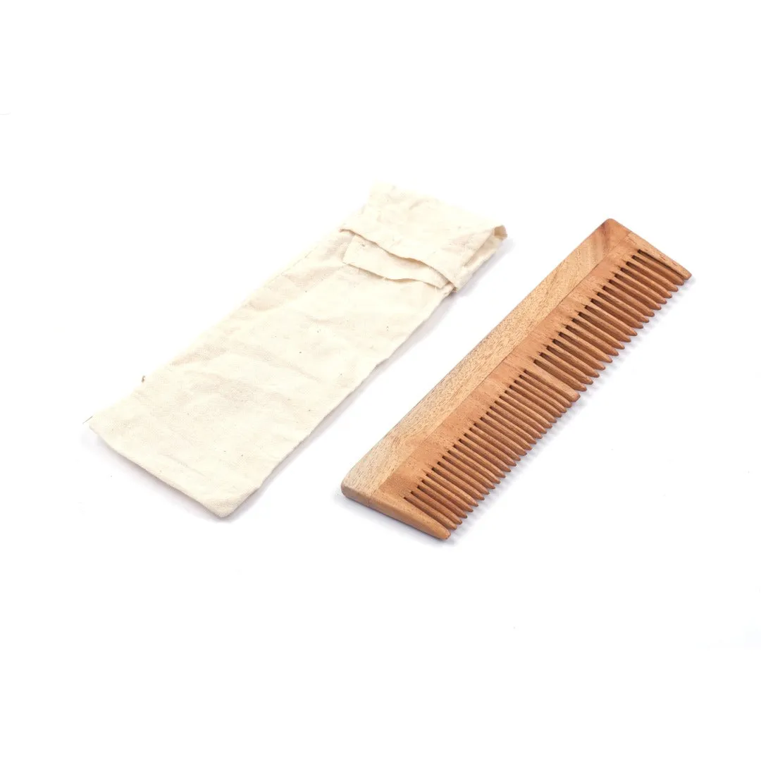 Scrapshala Neem Ayurvedic Comb set | Anti-breakage | 100 % Biodegradable