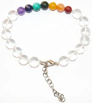 Sphatik and Chakra beads bracelet