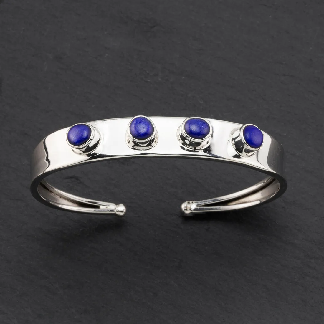 Sterling Silver and Lapis Lazuli Cuff Bracelet