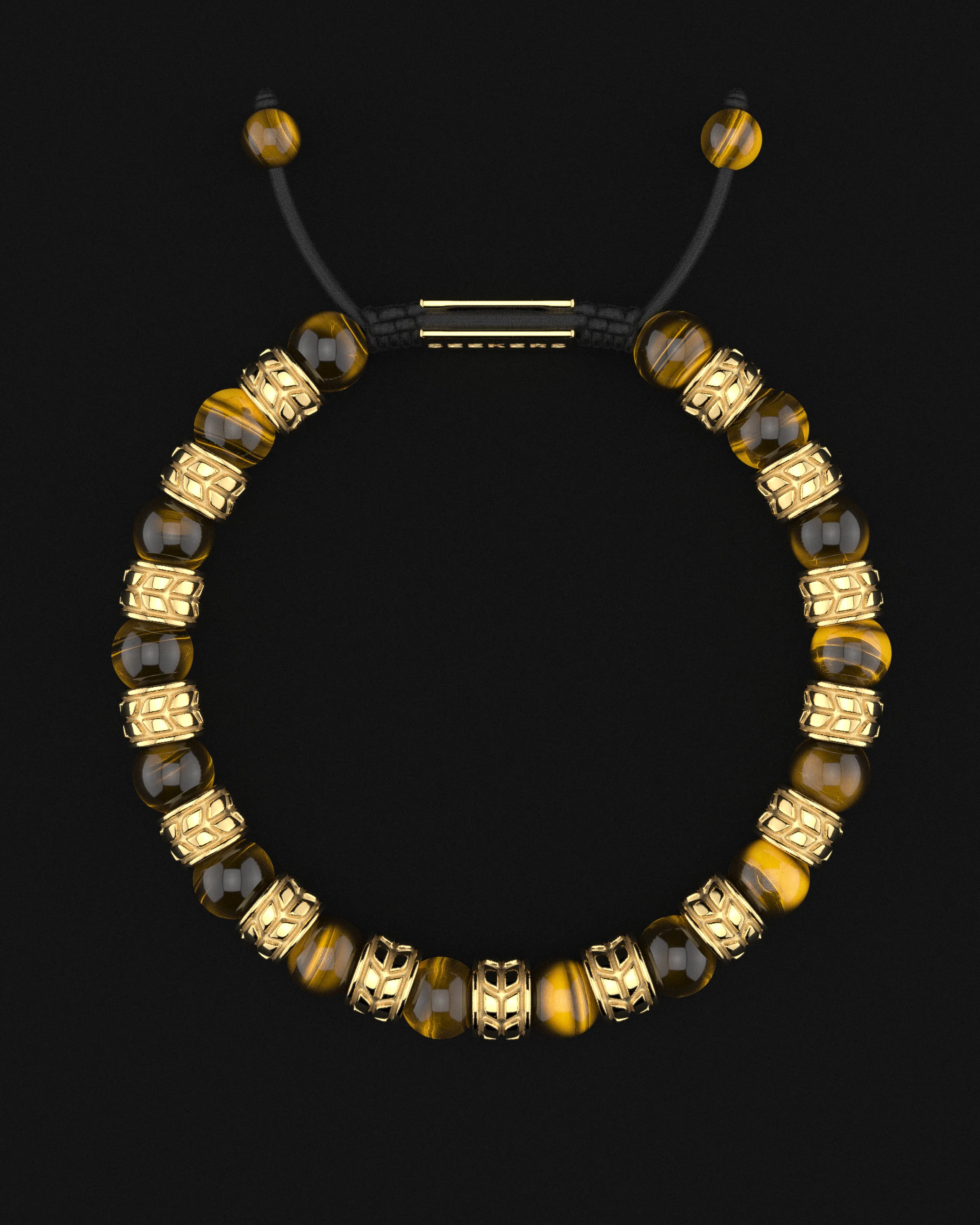 Tiger Eye Bracelet 8mm | Royale by Seekers Men's Jewelry