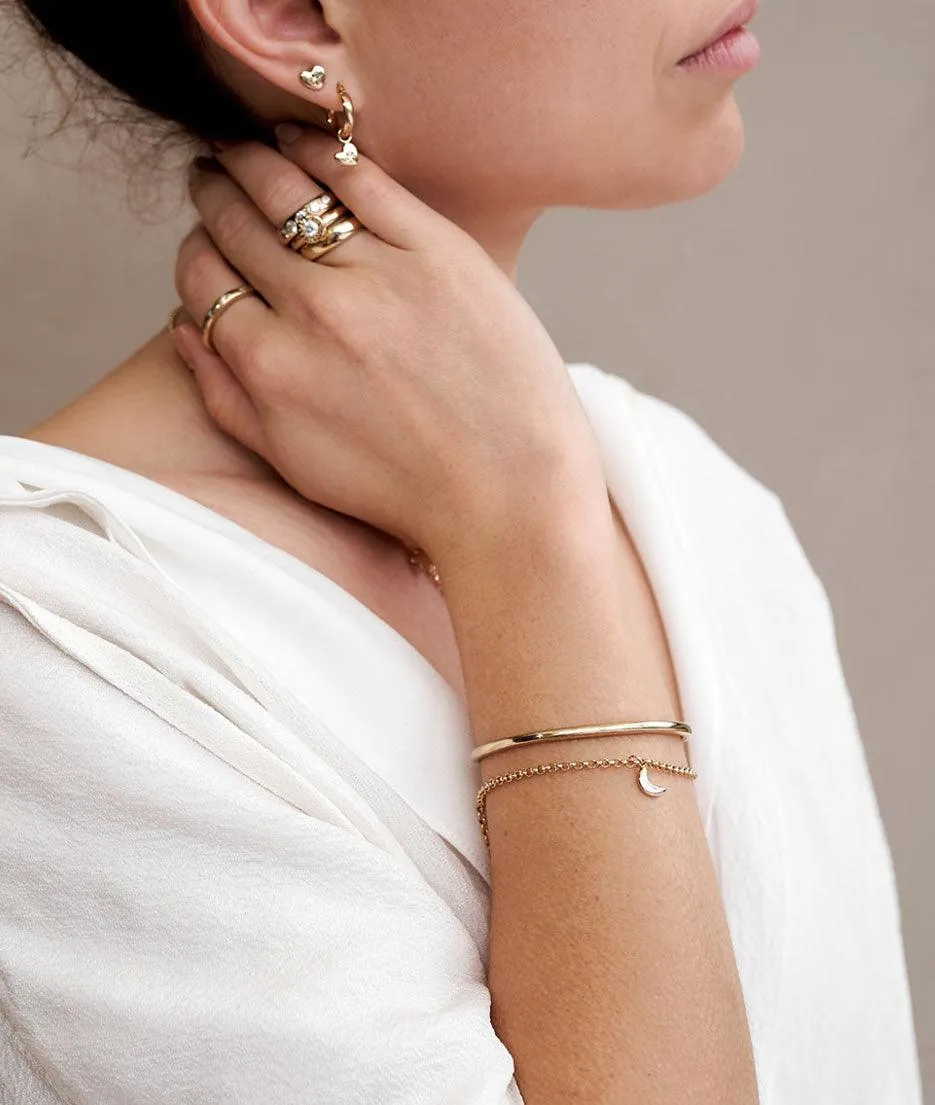 Tiny Moon Charm bracelet