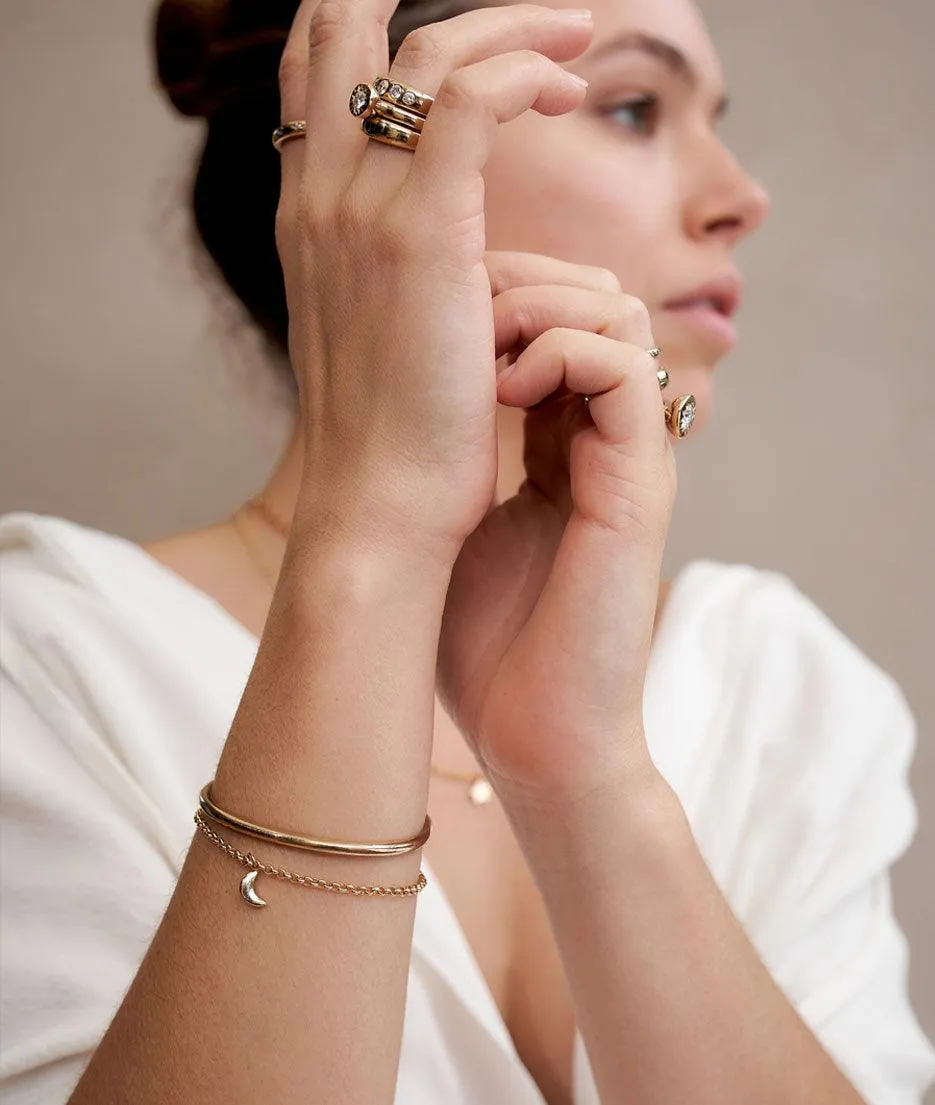 Tiny Moon Charm bracelet