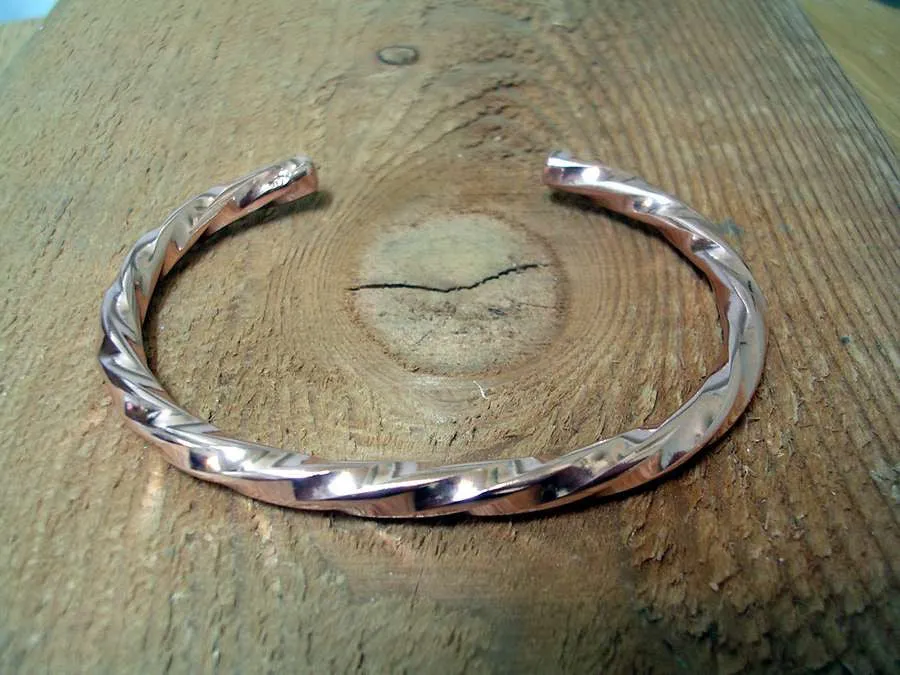 Twisted Square Copper Bracelet