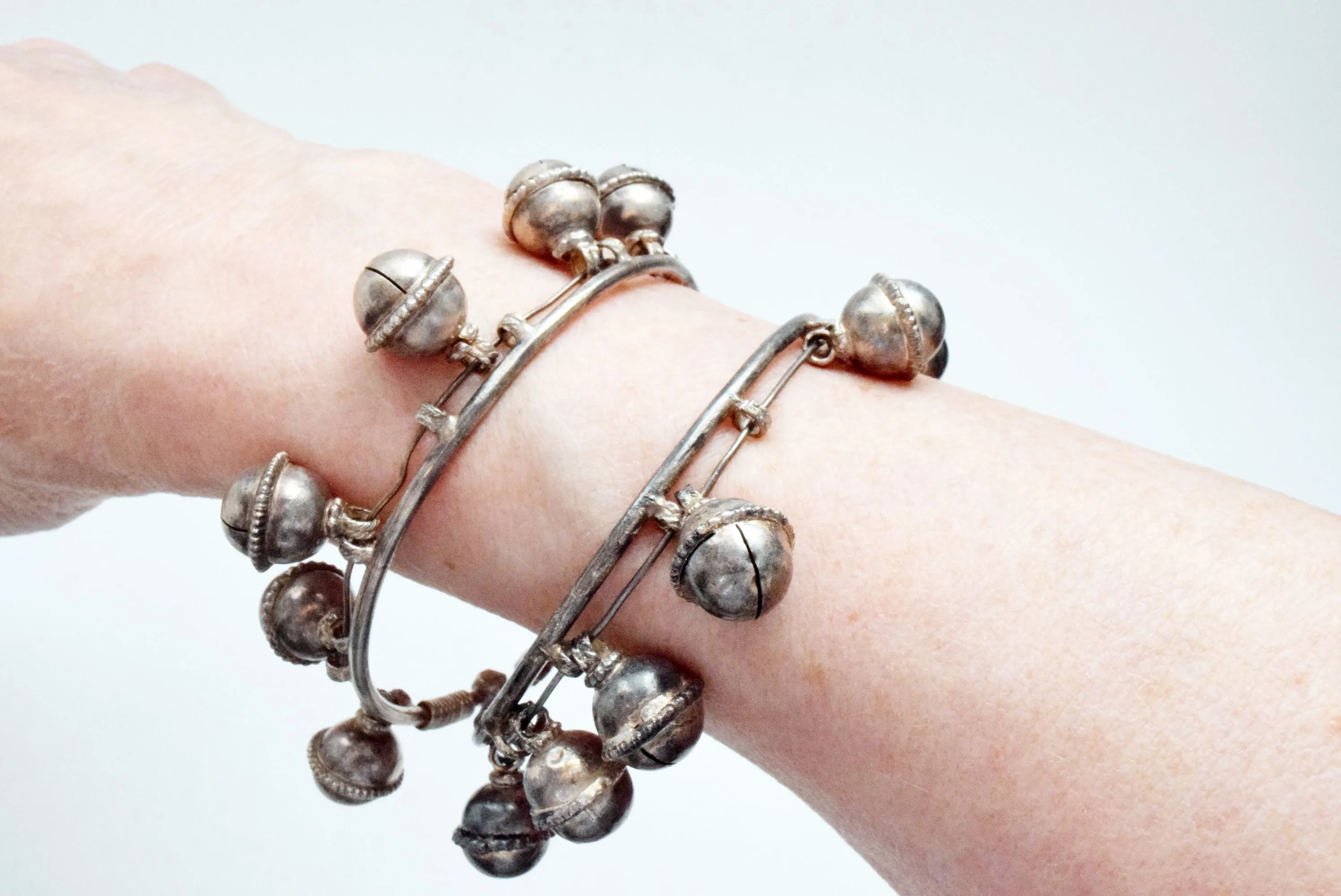 Vintage Silver Matching Pair of Zar Bracelets