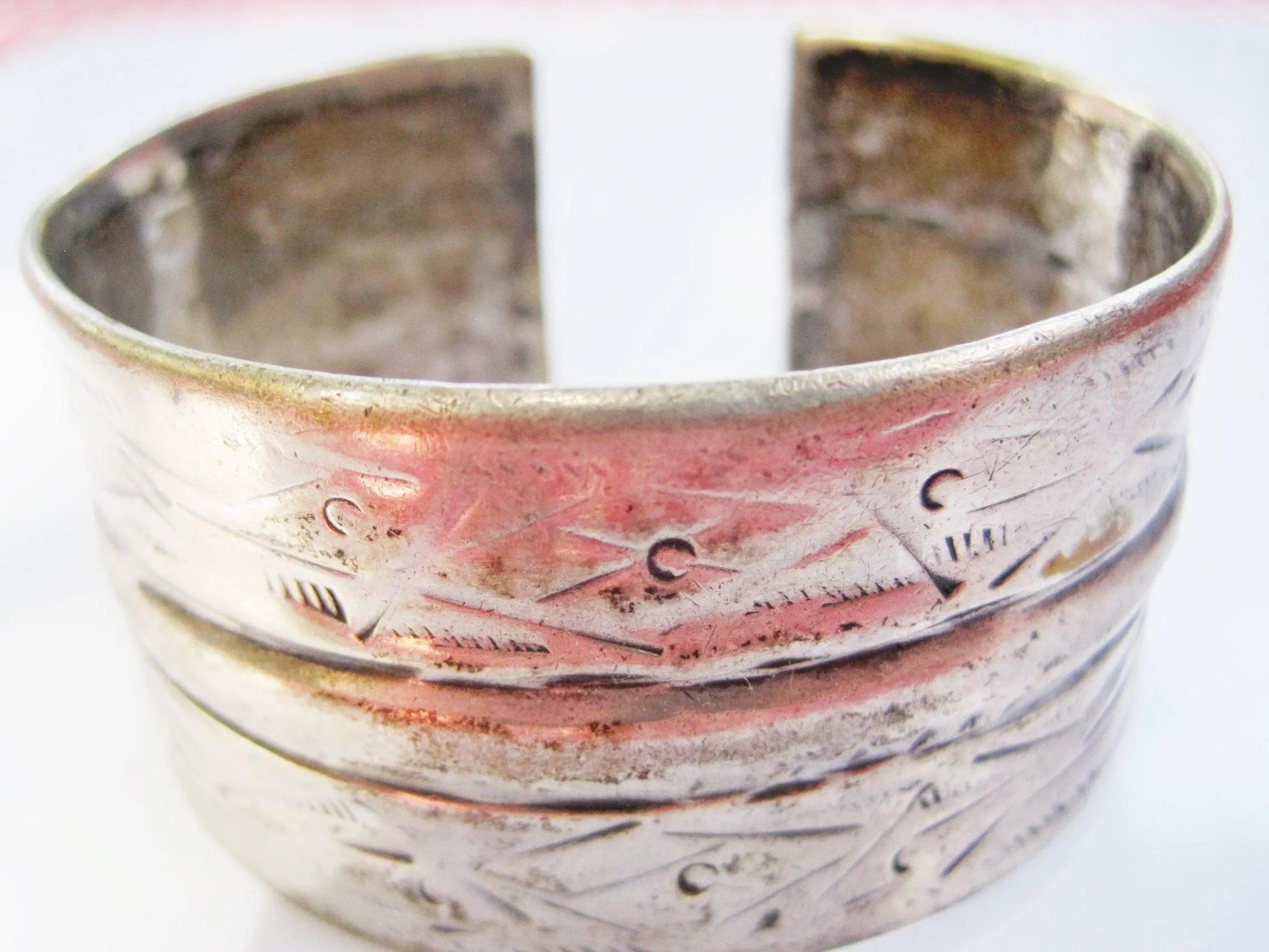 Vintage Tunisian Silver Cuff Bracelet