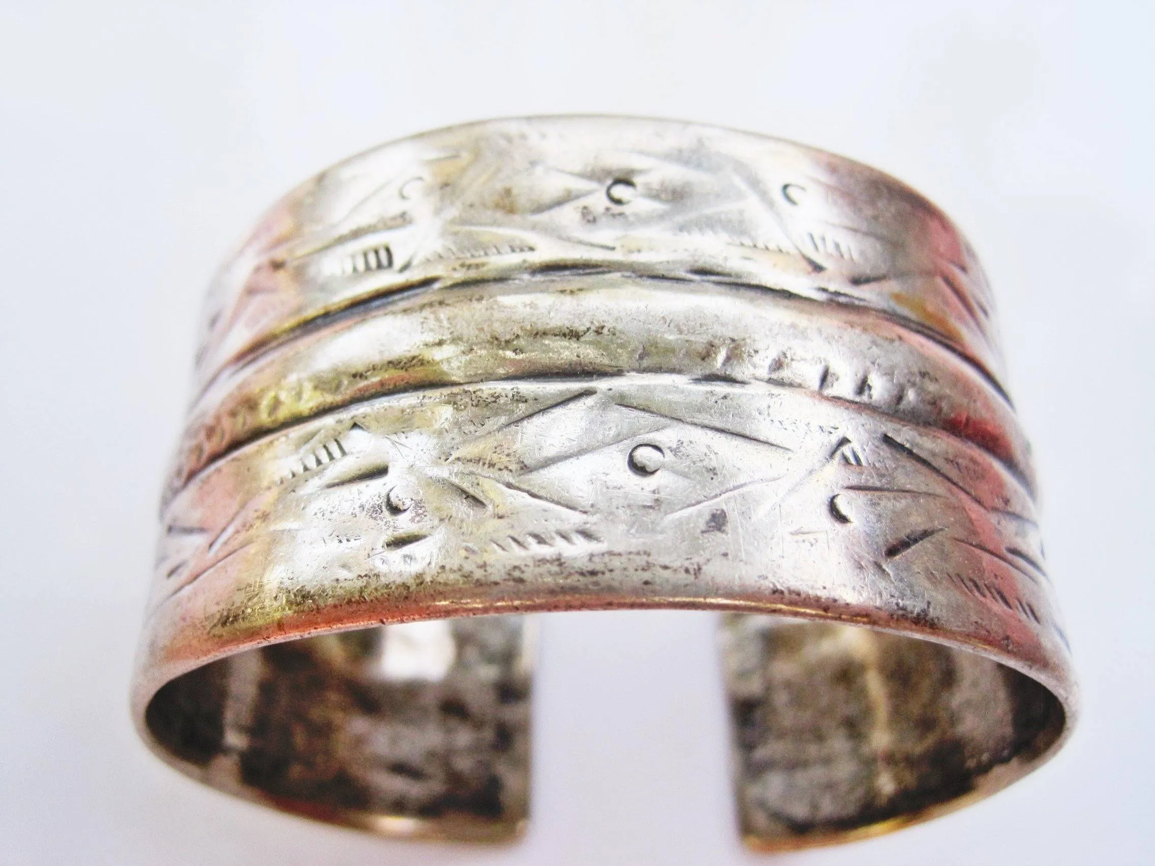 Vintage Tunisian Silver Cuff Bracelet
