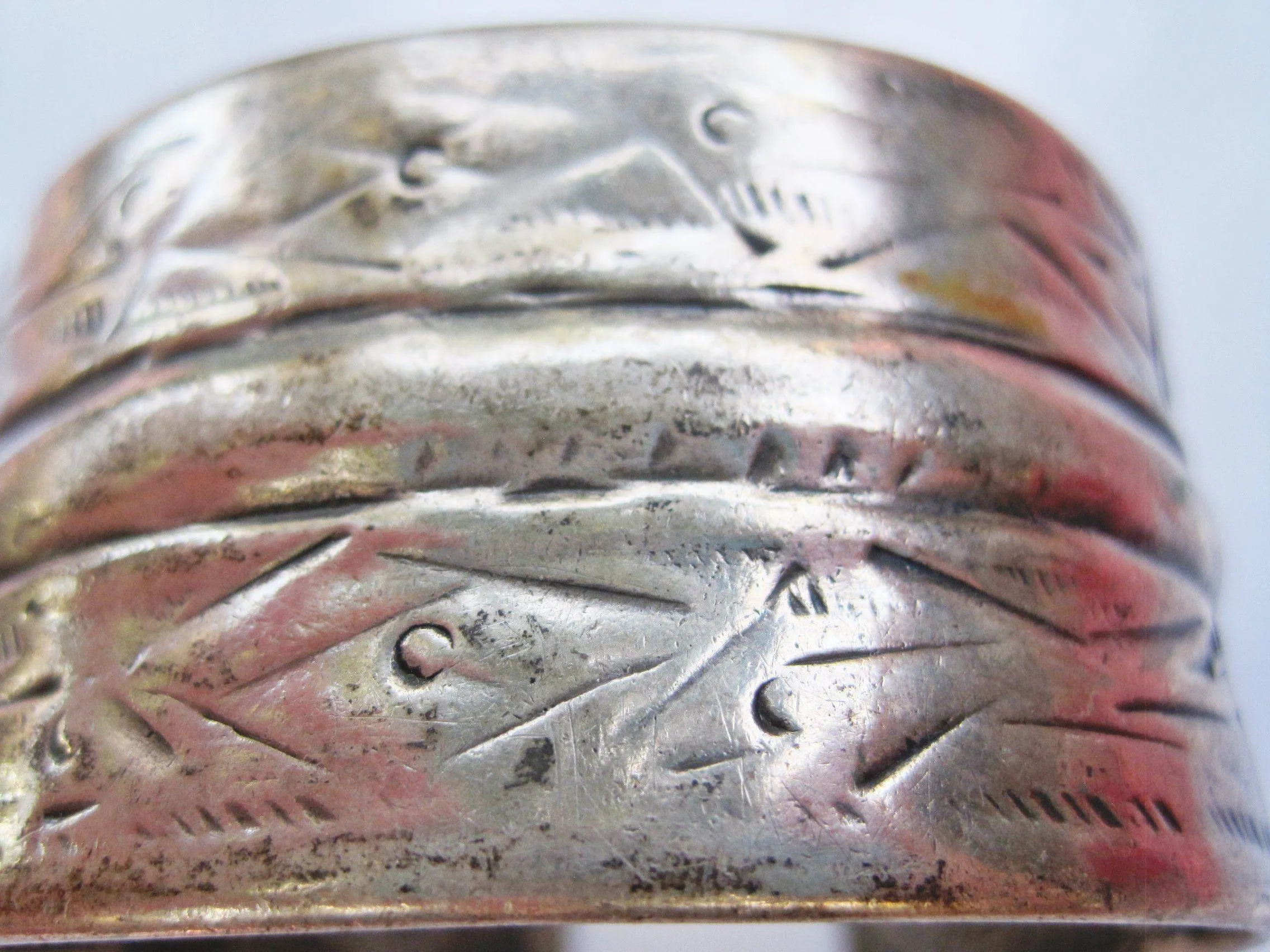 Vintage Tunisian Silver Cuff Bracelet