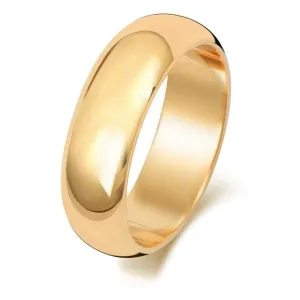 Wedding Band 18K D Shape 6mm-1.8 Wedding  Ring WQ106H