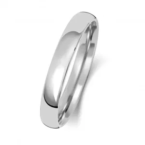 Wedding Band 9K Slight Court 3 mm-1.7 Wedding  Ring W113WH