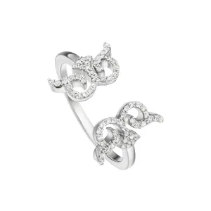 White Sapphire Bird Ring