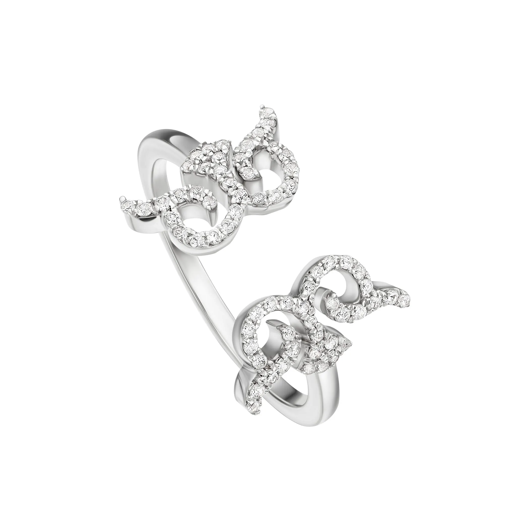 White Sapphire Bird Ring