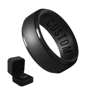 WildFire Beveled Silicone Ring   Ring Box
