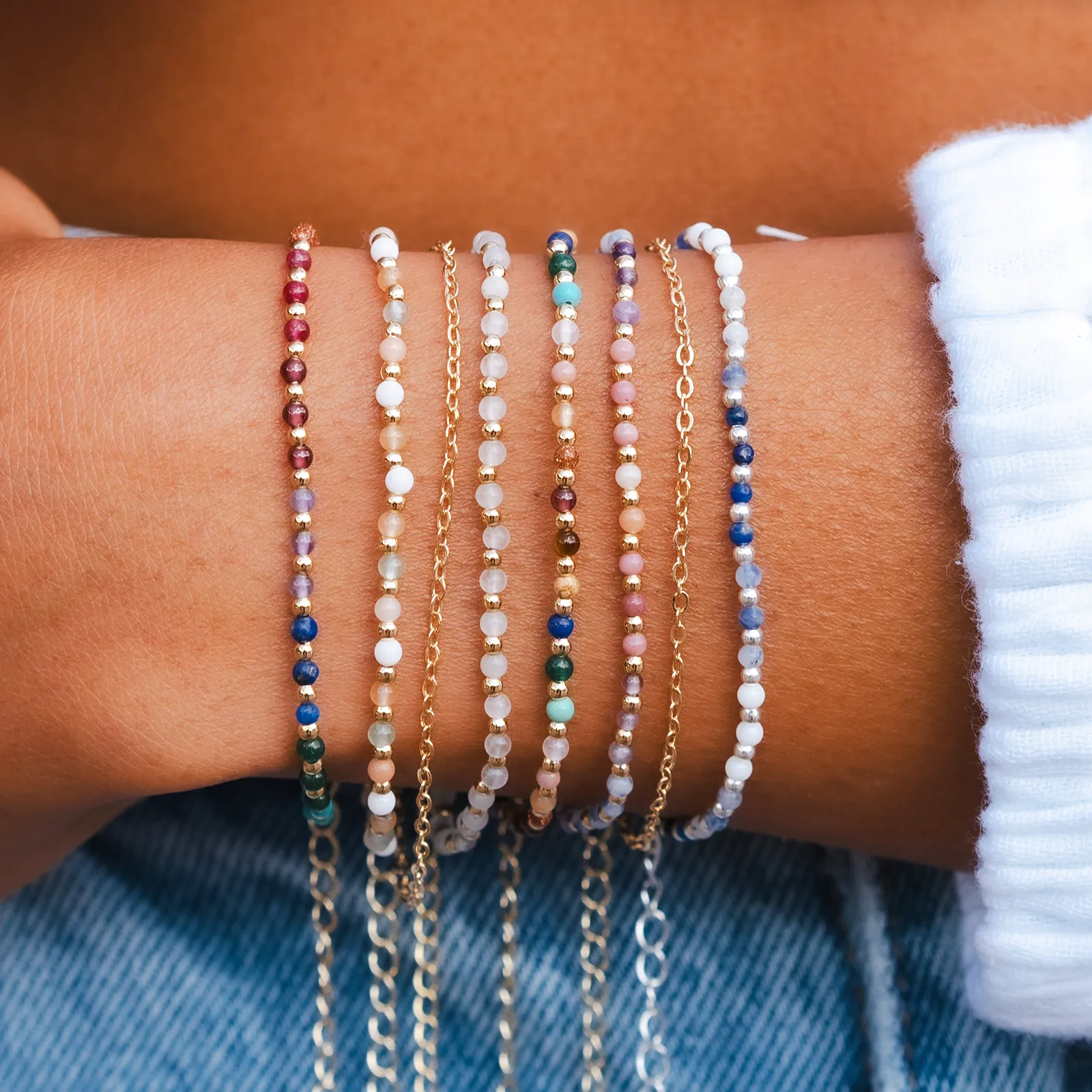 Wisdom 2mm Metal Accent Healing Bracelet