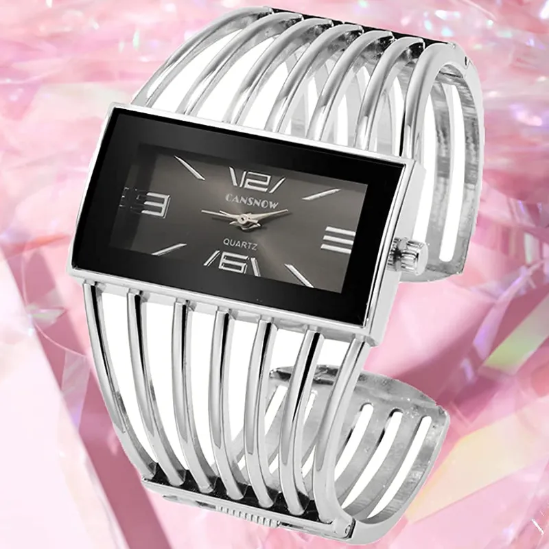 Women's Rectangular Cuff Bracelet Watch