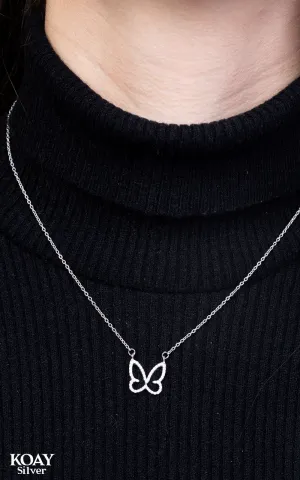 Zircon Butterfly Necklace (03)