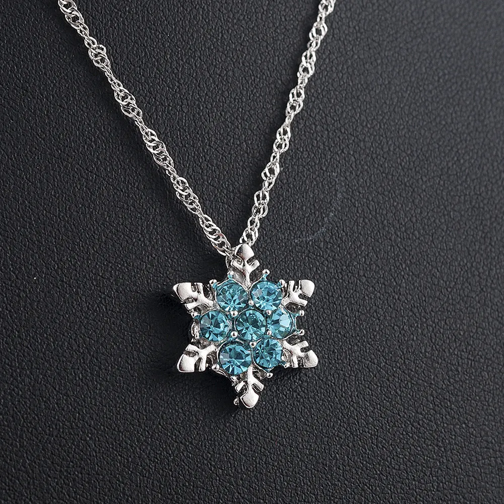 Zircon Snowflake Necklace Pendant