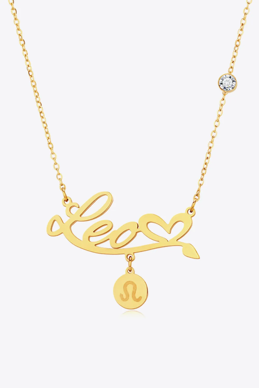 Zodiac Pendant Zircon Necklace